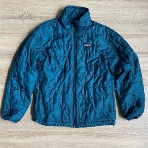Patagonia Kids' Nano Puff Teal Jacket Size Medium (10)